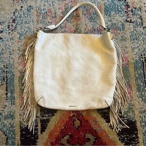 Rebecca Minkoff White Fringe Purse